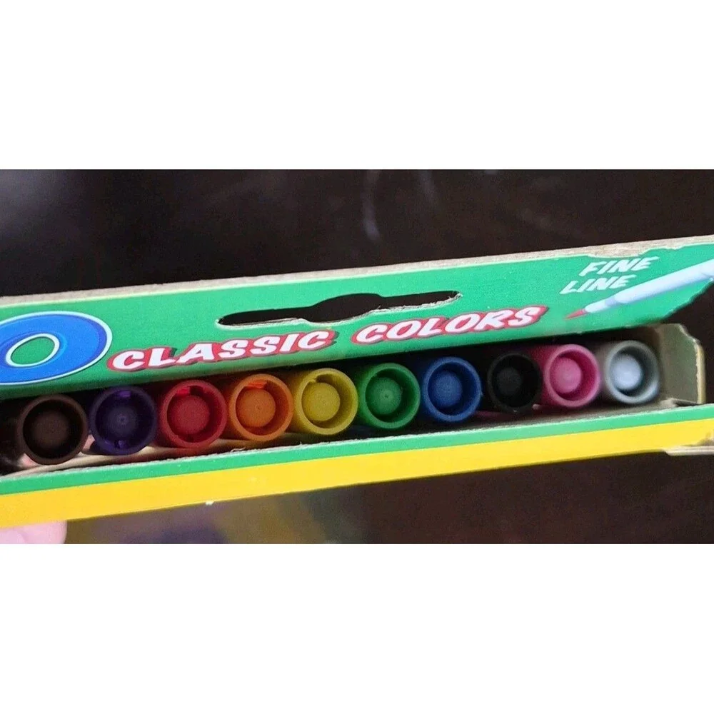 Vintage Unused Crayola Crayons & Markers Two 16 Count/One 24 Count/10 Count